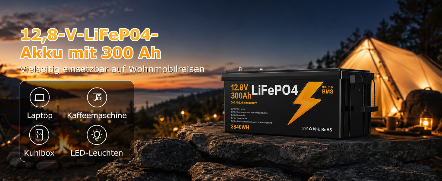 LIONSHEE BZ0003-LFP-300A 12,8V 300Ah LiFePO4 Akku