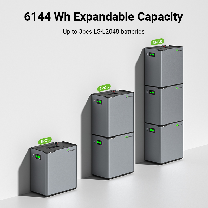 LS-L2048 erweiterbare Kapazit&auml;t, bis zu 3 Einheiten parallel f&uuml;r 6144Wh
