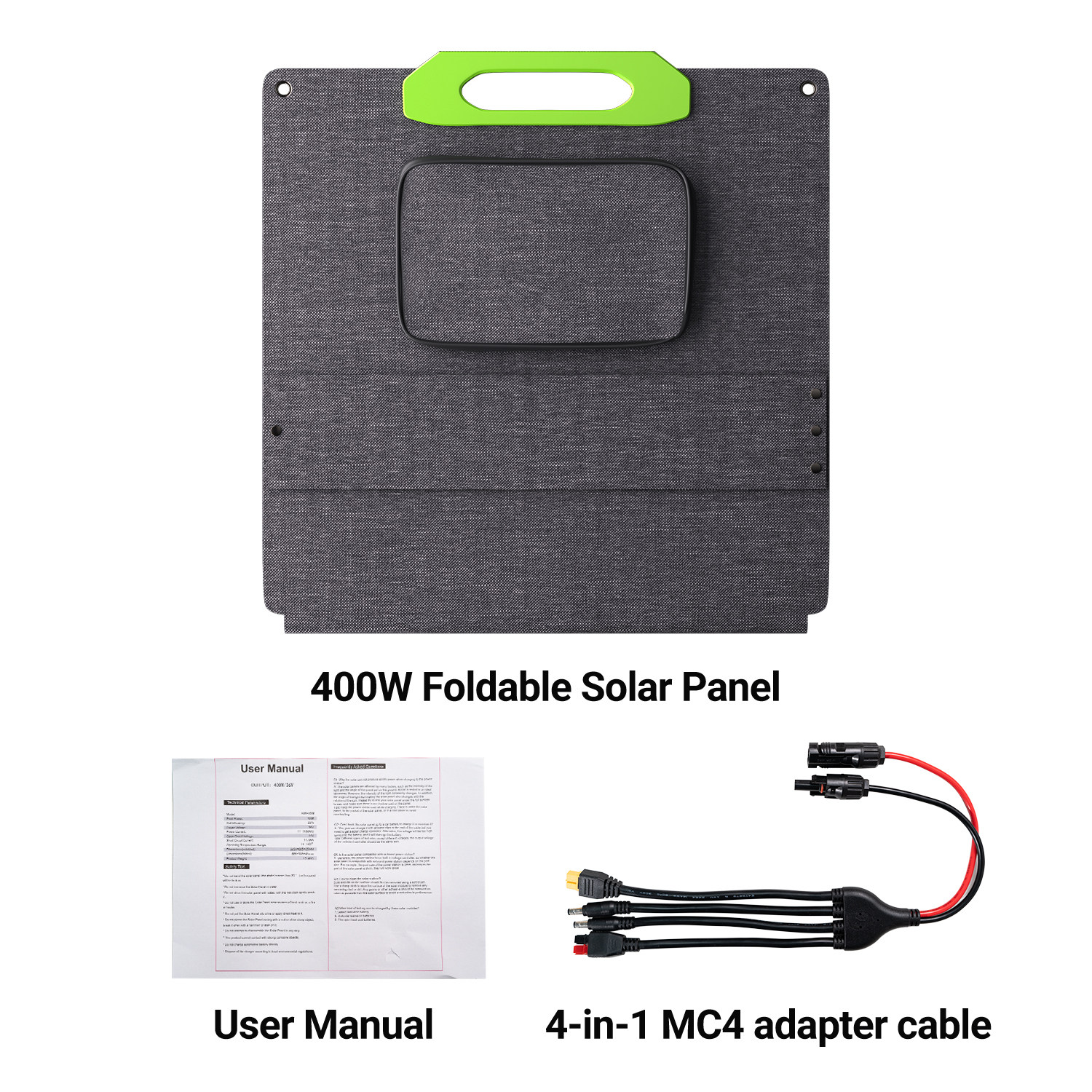 LIONSHEE LS-SP400 400W Faltbares Solarpanel Für Powerstation, ETFE, IP67, MC4, Lager Deutschland Und UK