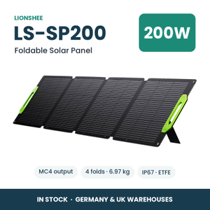 LIONSHEE LS-SP200 200W Faltbares Solarpanel Für Powerstation, ETFE, IP67, MC4, Lager Deutschland Und UK