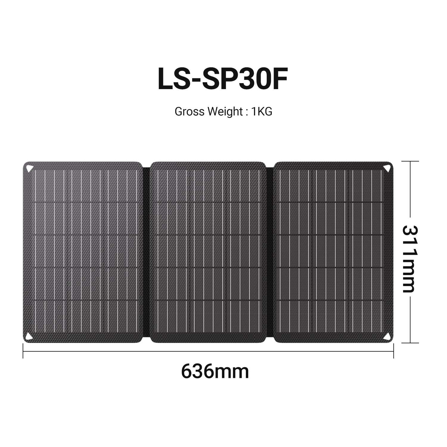 LIONSHEE LS-SP30F 30W faltbares Solarpanel