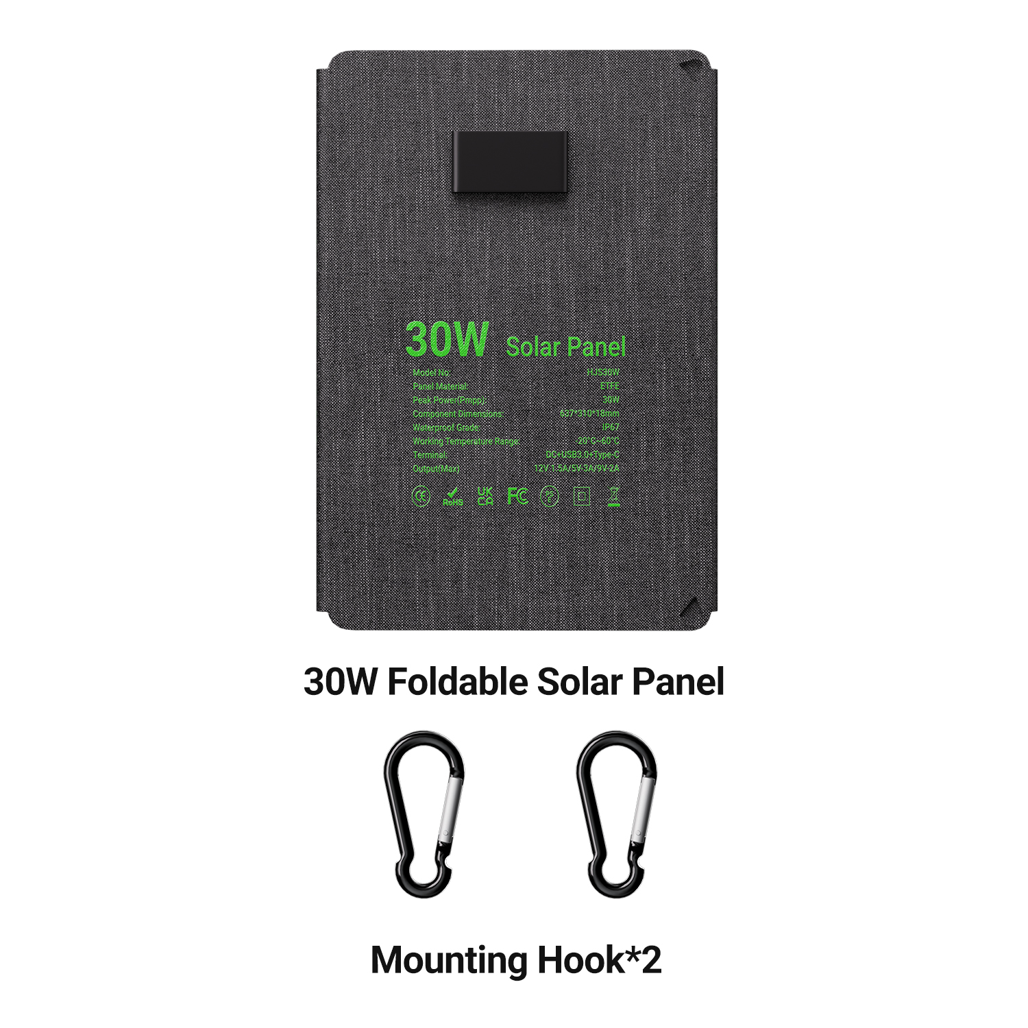 LIONSHEE LS-SP30F 30W Faltbares Solarpanel Mit USB Und Type-C, ETFE, Lager Deutschland Und UK