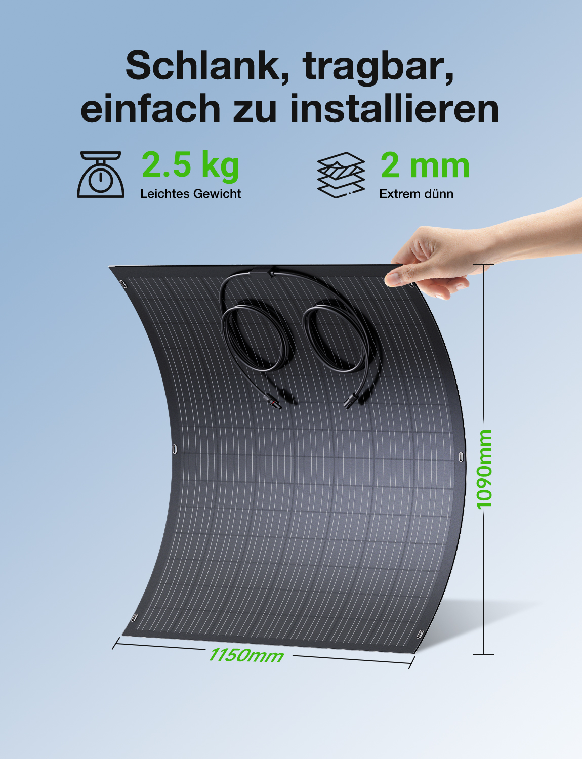 LIONSHEE LS-SPF240 240W Flexibles Solarpanel, Biegsames Monokristallines PV-Modul Mit 19,15 % Wirkungsgrad, Versand Aus Deutschem Und Britischem Lager