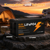 LIONSHEE BZ0003-LFP-300A 12,8V 300Ah 3840Wh IP67 LiFePO4 Lithium Akku